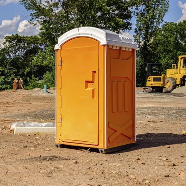 how often are the portable restrooms cleaned and serviced during a rental period in Polkton Michigan